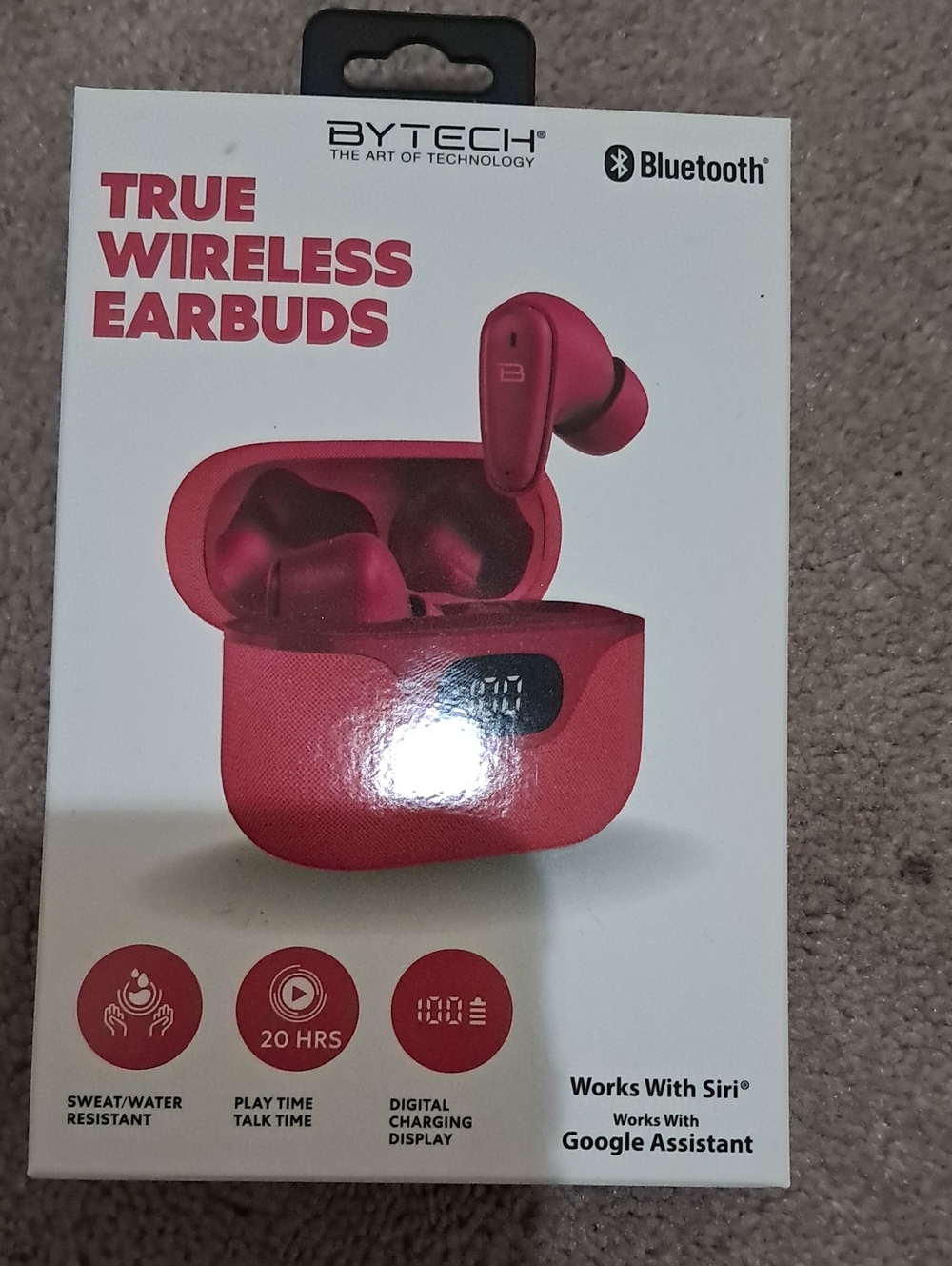 True Wireless Bluetooth Earbuds - Red